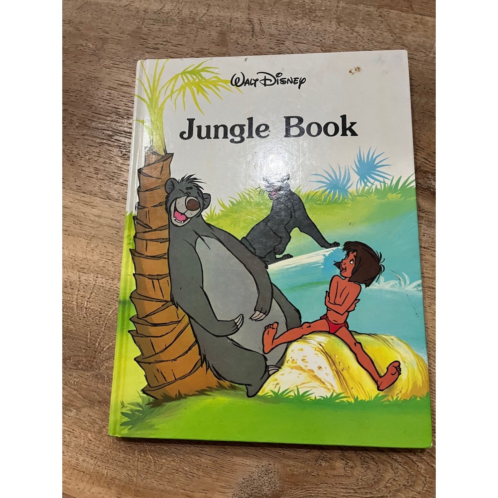 Walt Disney Jungle Book Hardcover Disney Classic Series Twin Books 1980s Vintage